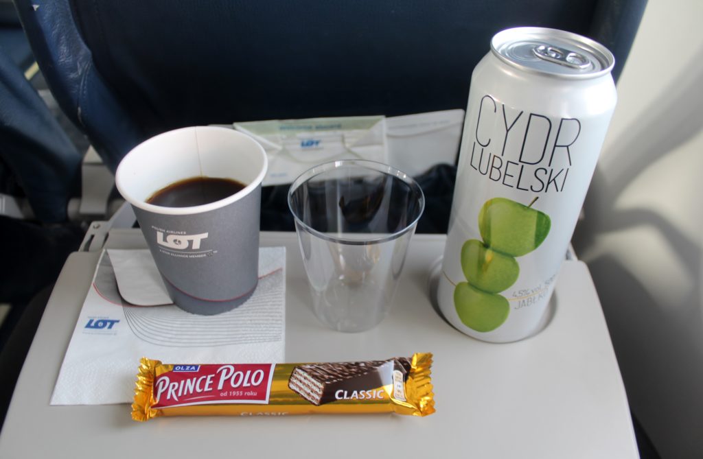 Cydr Lubelski apple cider on LOT Polish Airlines