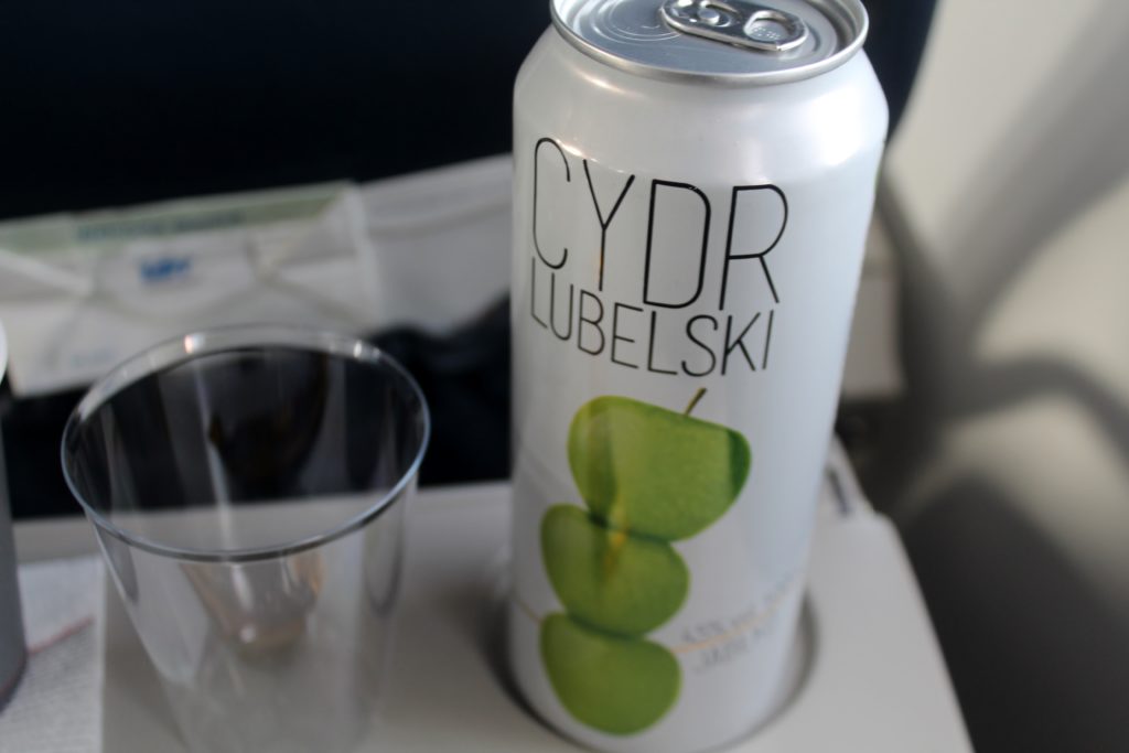 Cydr Lubelski apple cider on LOT Polish Airlines