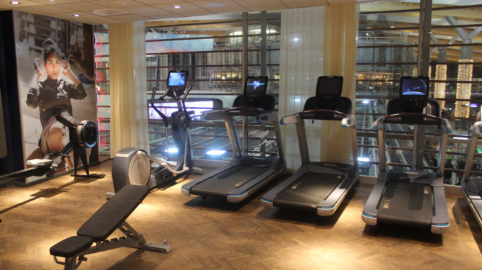 The gym in the SAS Domestic Lounge at Oslo Gardermoen