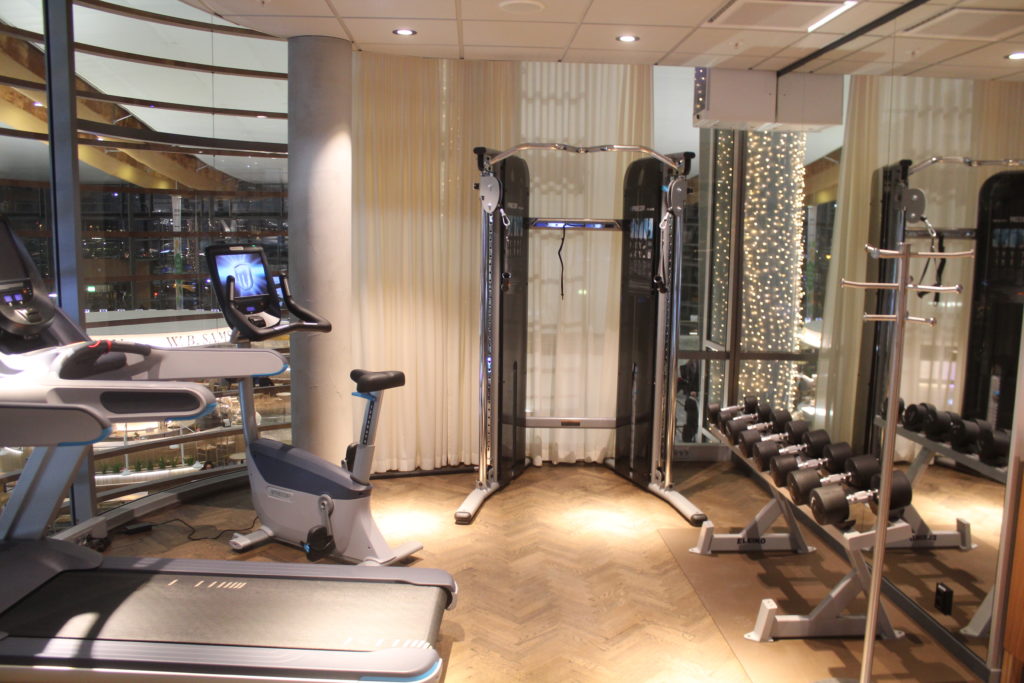 The gym in the SAS Domestic Lounge at Oslo Gardermoen