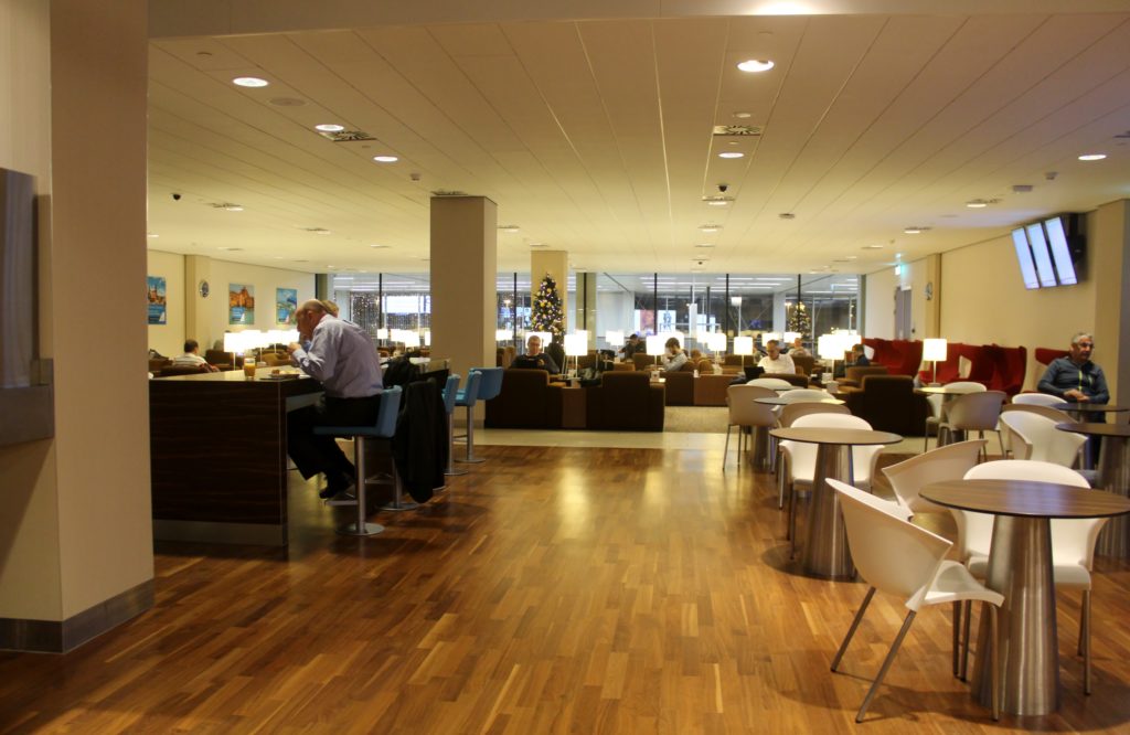 Breakfast in the KLM Crown Lounge at Amsterdam Schiphol