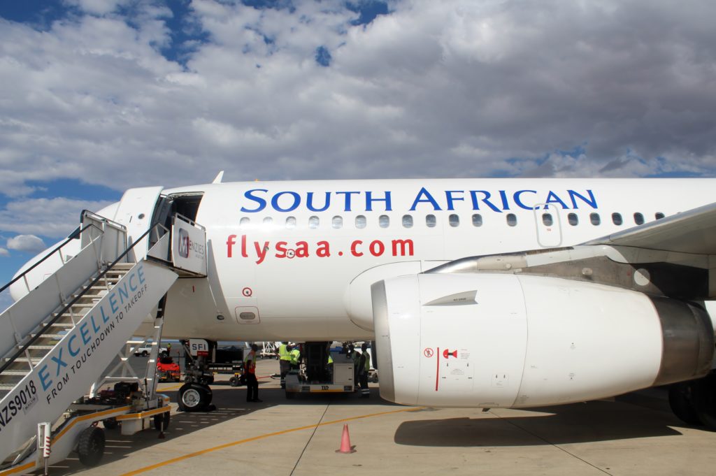 South African Airways Business Class Windhoek-Johannesburg