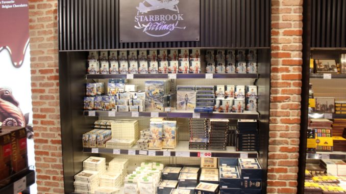 Starbrook Airlines chocolates in the taxfree shop at Brussels airport