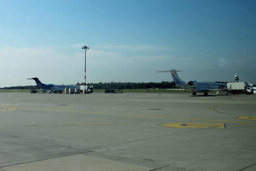 LOT/Nordica CRJ-900 at Warsaw Chopin airport