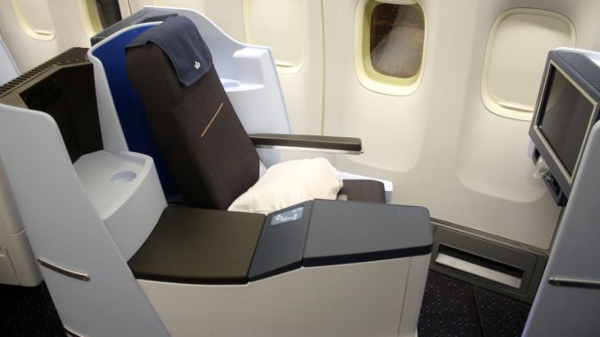 The best seat in KLM World Business Class on the Boeing 747