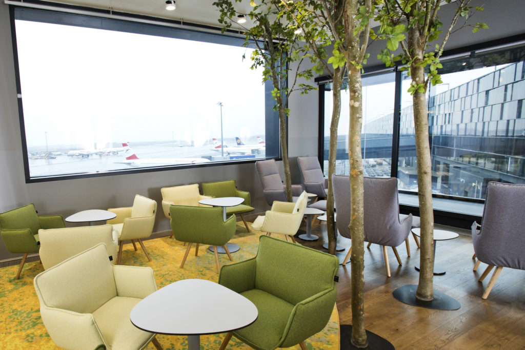 The new Austrian Airlines Senator lounge design in Vienna