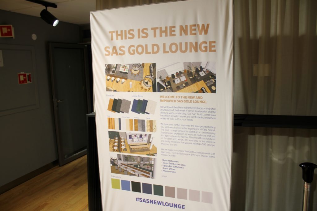 The new SAS Gold Lounge at Oslo Gardermoen