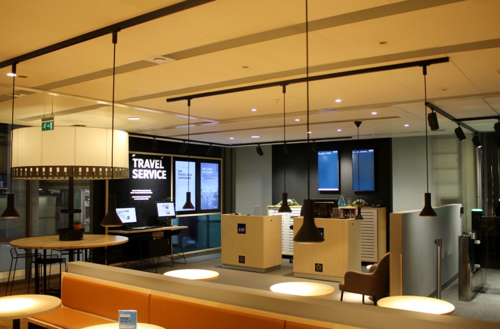 The new SAS Gold Lounge at Oslo Gardermoen