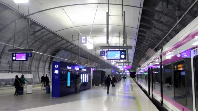 The new railway station at Helsinki Vantaa airport