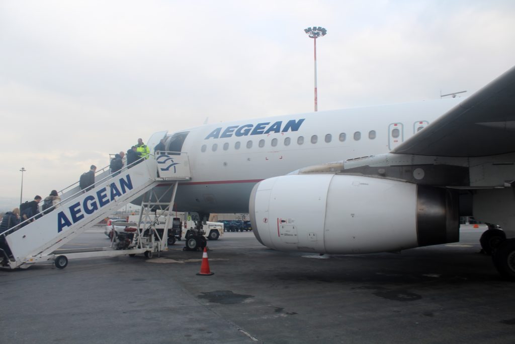 Boarding from the Aegean Airlines Lounge in Thessaloniki