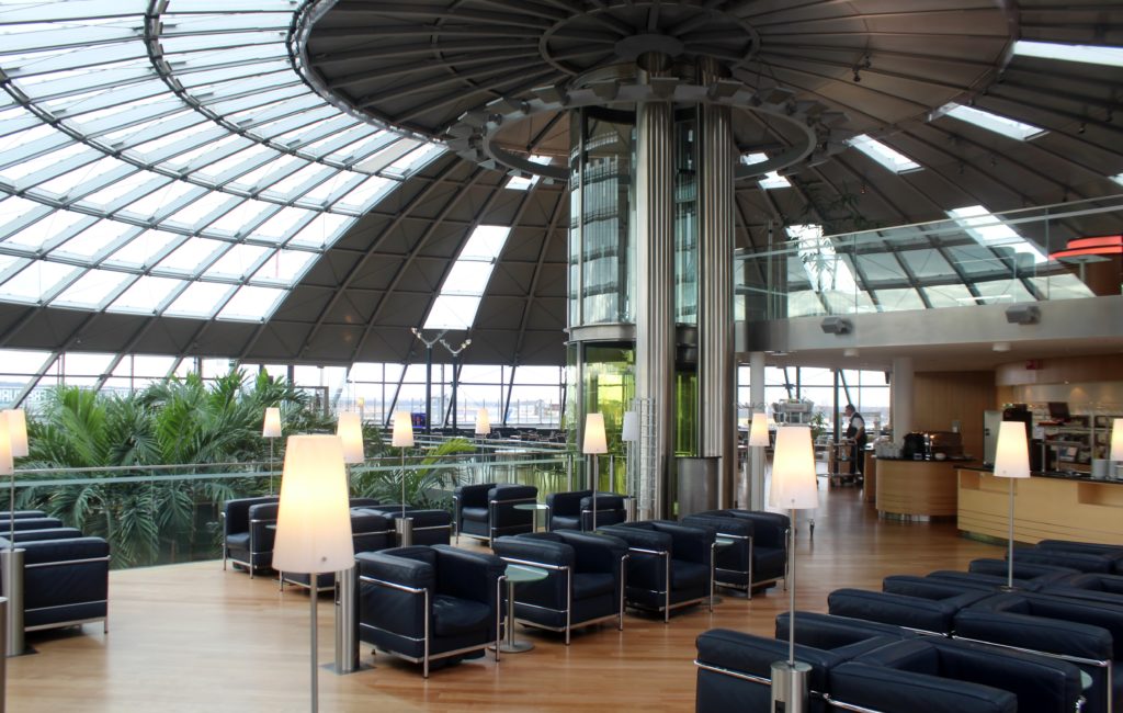 Inside the Skyview Lounge at Basel EuroAirport