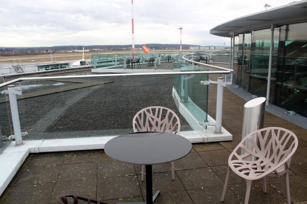 Inside the Skyview Lounge at Basel EuroAirport