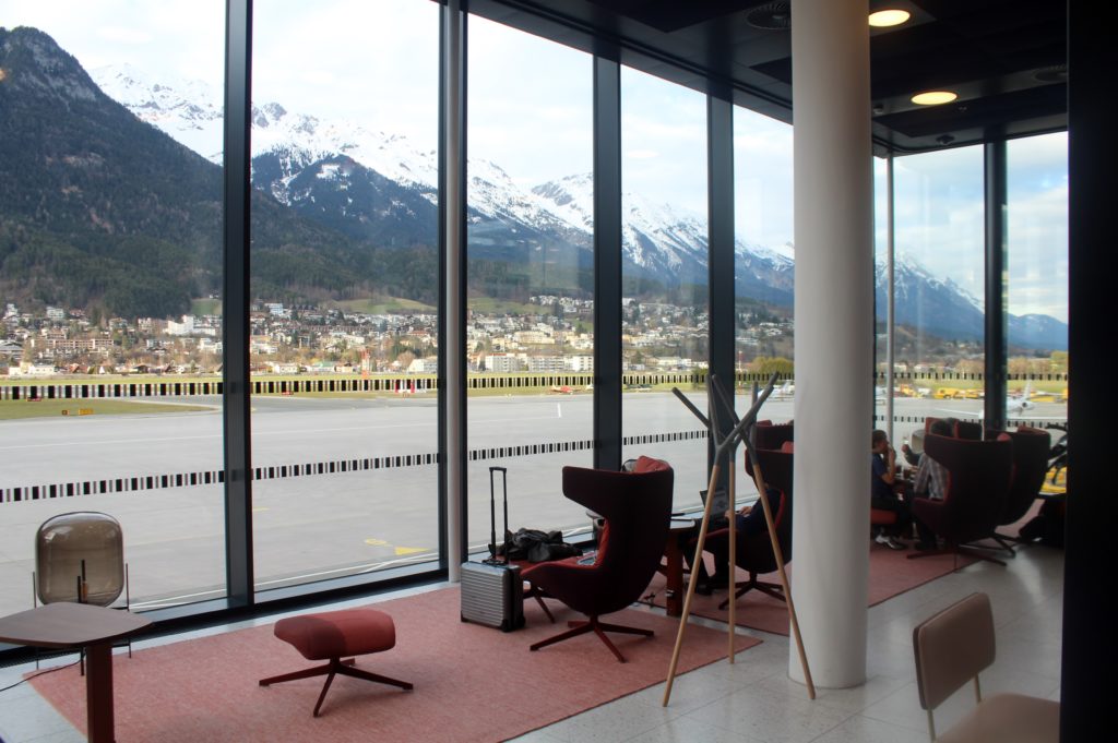 Inside the new Tyrol Lounge at Innsbruck airport