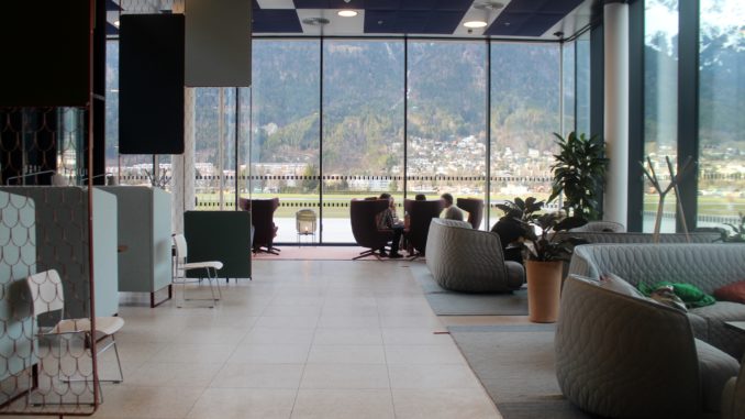 Inside the new Tyrol Lounge at Innsbruck airport