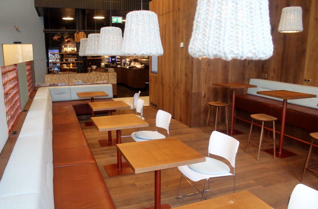 Inside the new Tyrol Lounge at Innsbruck airport