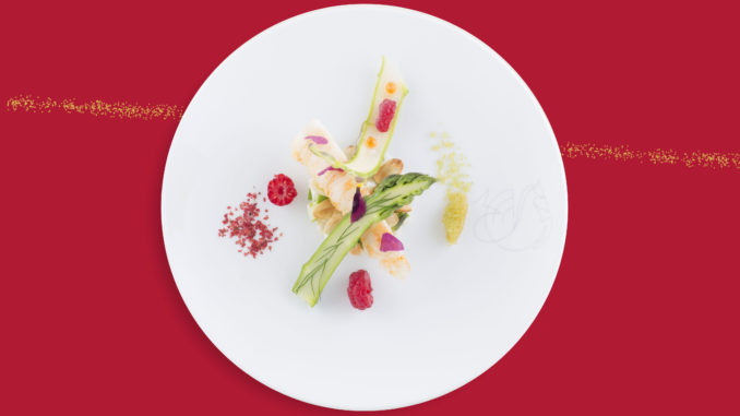 Signature dishes in Air France La Première by French chef Michel Roth