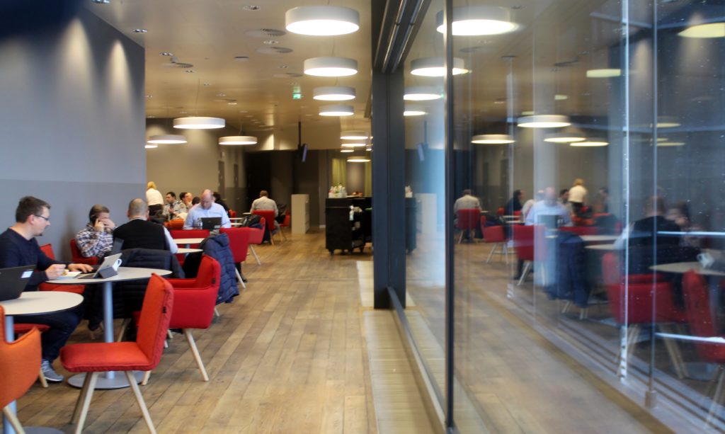 The new Austrian Airlines business lounge in the Schengen area at Vienna airport