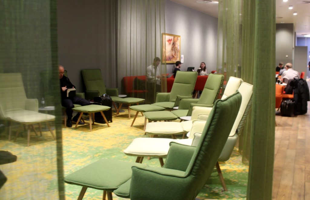 The new Austrian Airlines business lounge in the Schengen area at Vienna airport