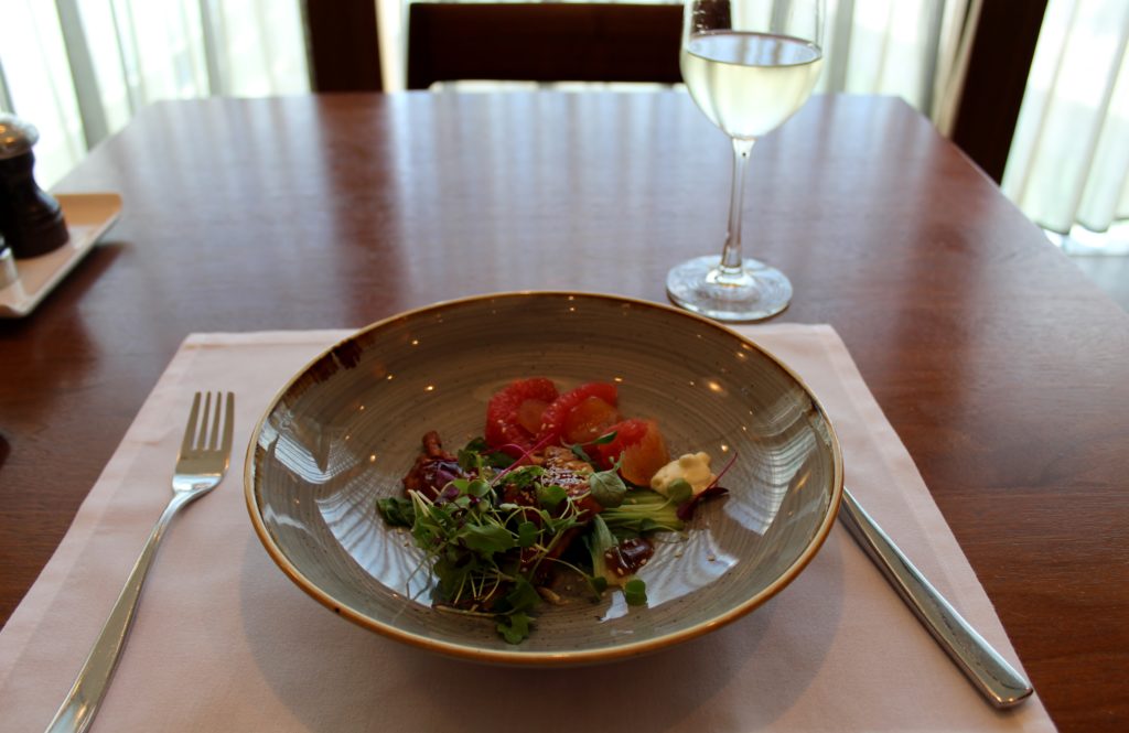 Lunch in the Cathay Pacific First Class Lounge at London Heathrow