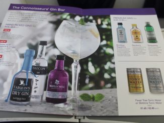 The connoisseur's gin bar on Flybe