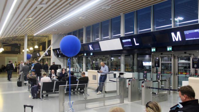 The new transit hall at Stockholm Bromma airport