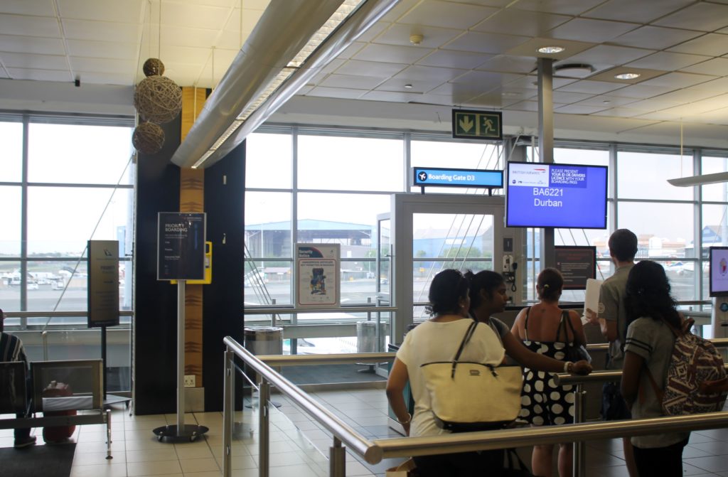 British Airways Comair Business Class Johannesburg-Durban