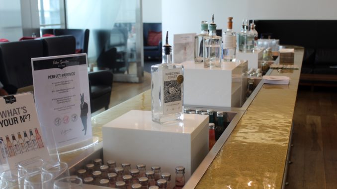 Gin festival in the British Airways Galleries First Lounge at Heathrow terminal 5