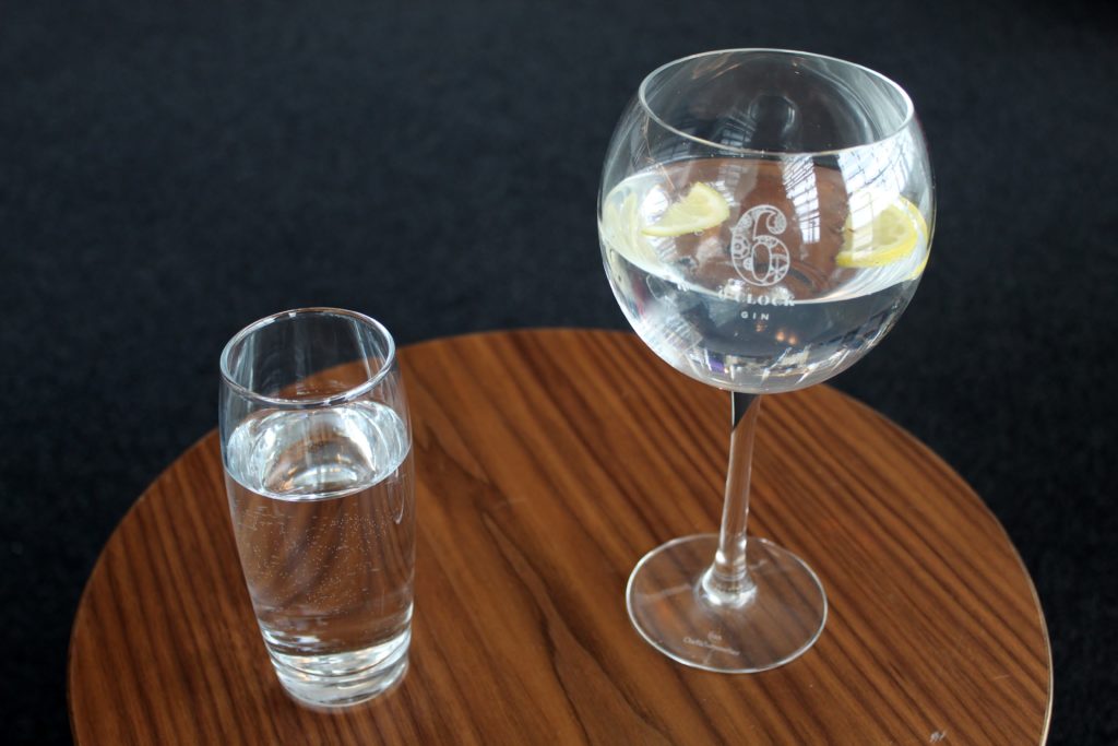 Gin festival in the British Airways Galleries First Lounge at Heathrow terminal 5