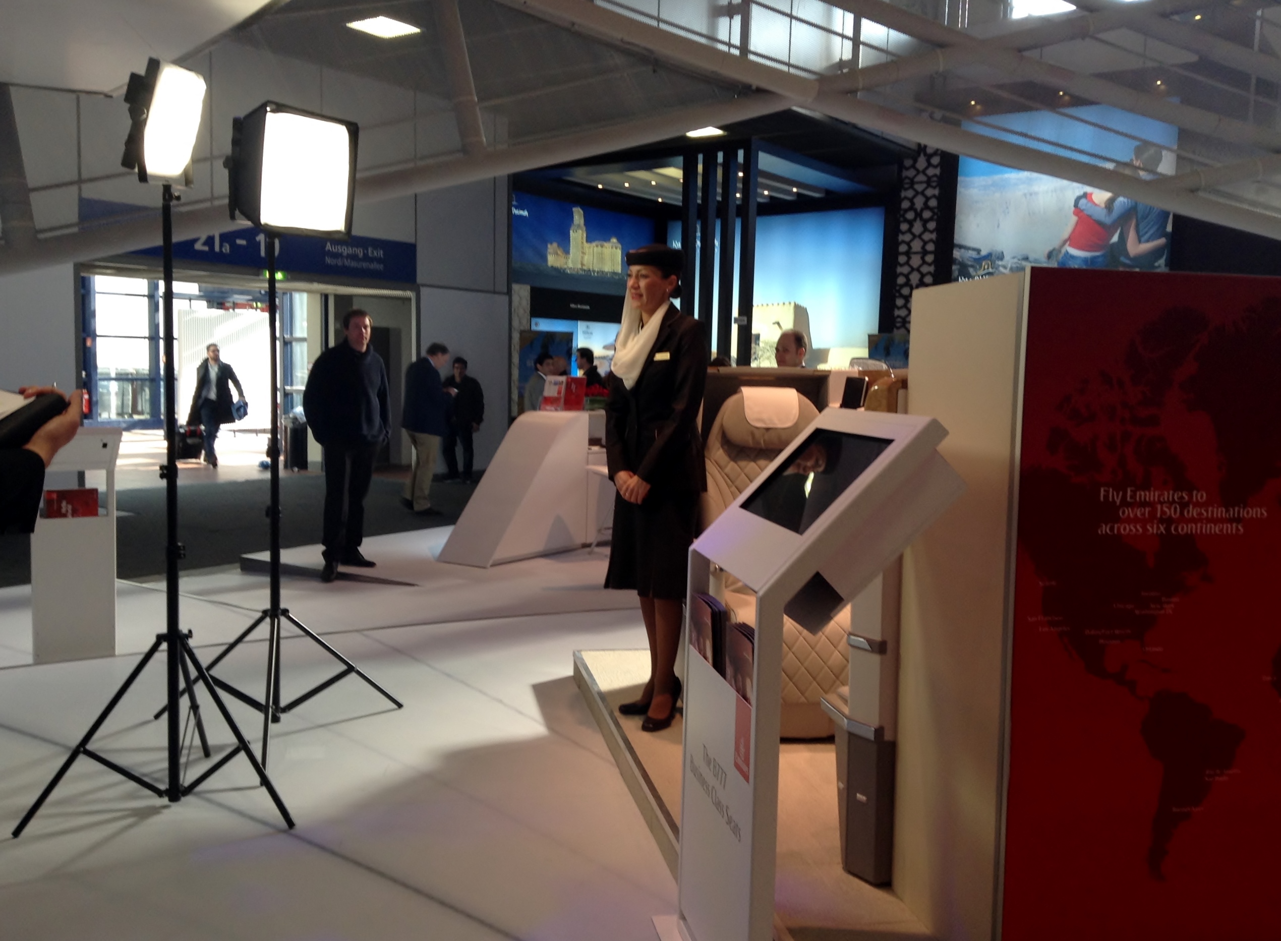 Launch of the new Emirates business class seat at the ITB Berlin