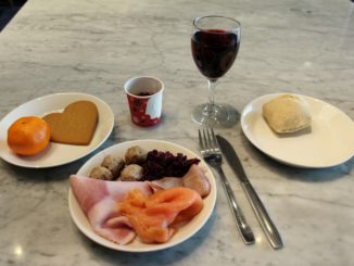 Swedish Christmas lunch in the SAS Gold Lounge at Stockholm Arlanda