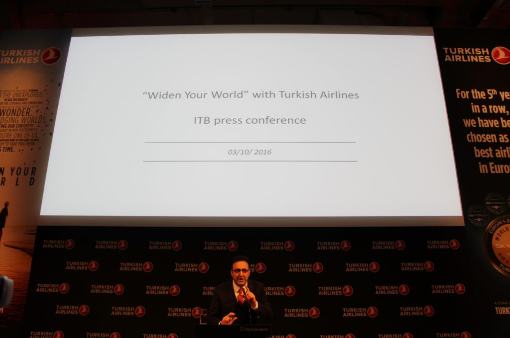 Turkish Airlines press conference at ITB Berlin