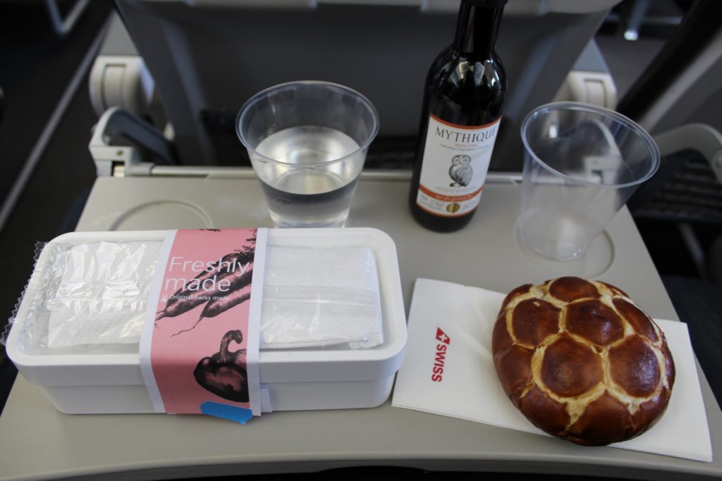 Football-themed meal in Swiss Economy Class