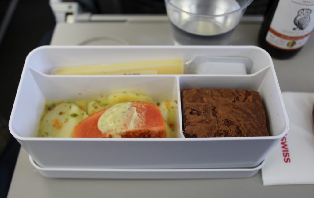 Football-themed meal in Swiss Economy Class