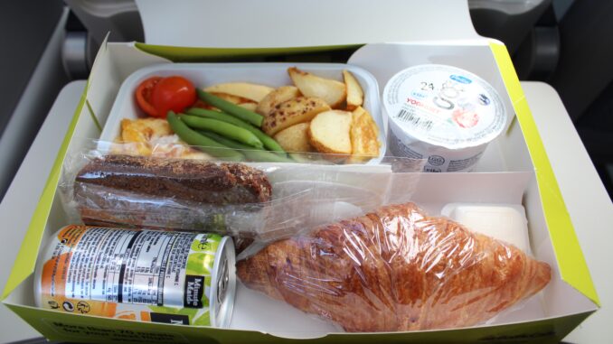Air Baltic pre-ordered breakfast