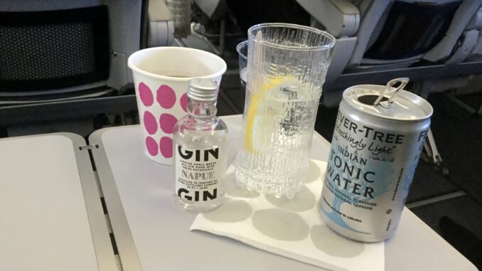 Napue gin on Finnair shorthaul flights