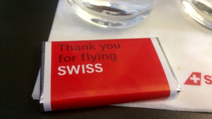 Swiss Business Class Amsterdam-Zürich