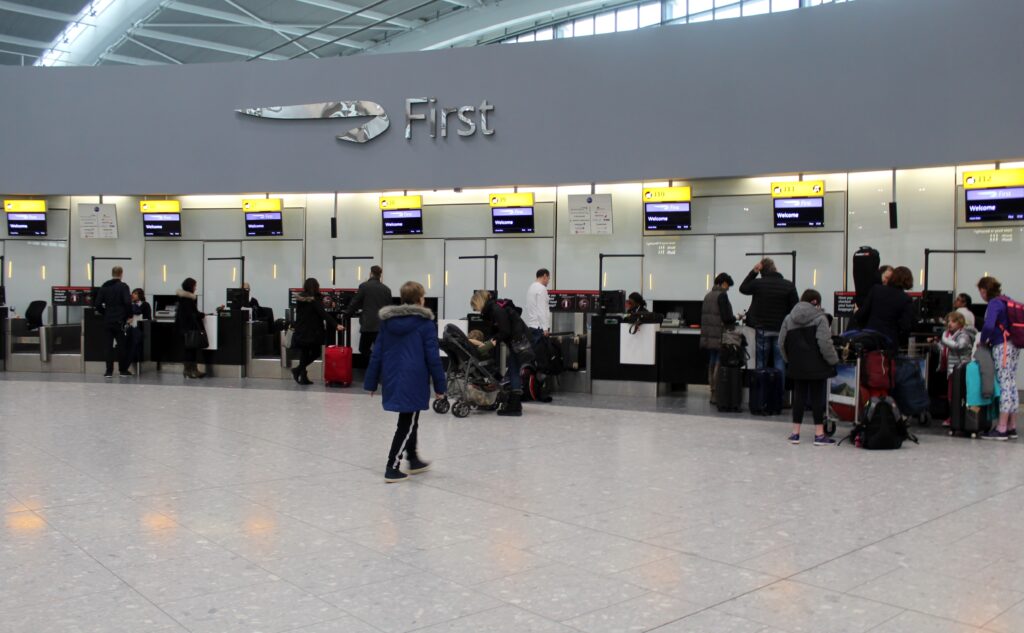 British Airways First Wing London Heathrow terminal 5