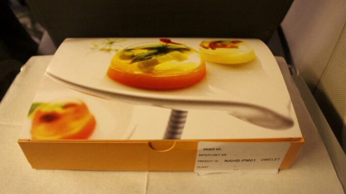 Pre-ordered breakfast it Nordica economy class