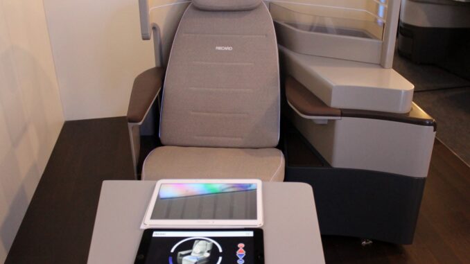 Recaro business class seat with heating and cooling system