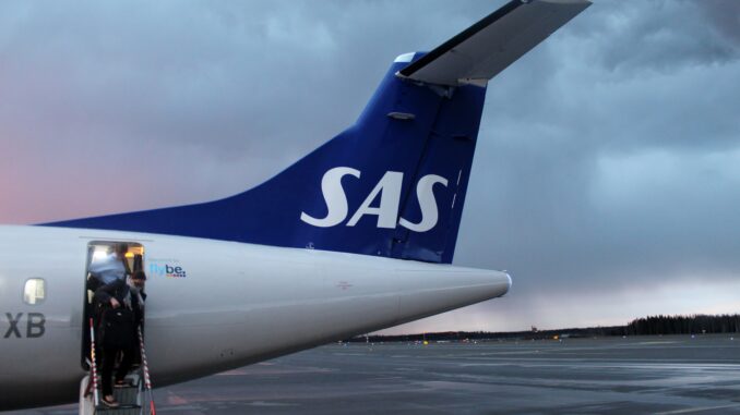 SAS ATR-72 at Helsinki Vantaa airport