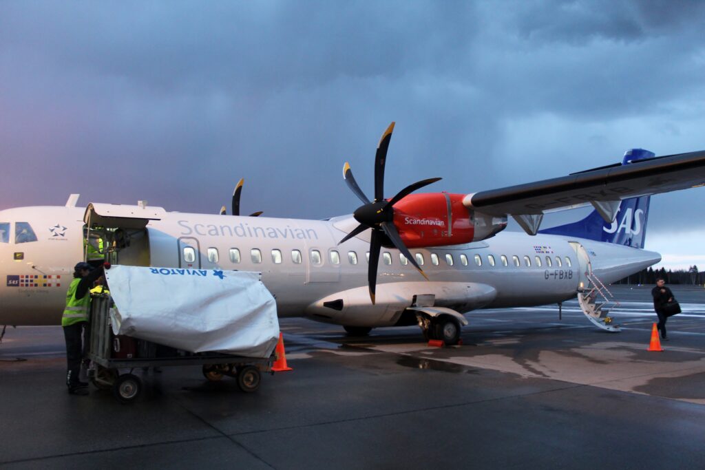 SAS ATR-72 at Helsinki Vantaa airport