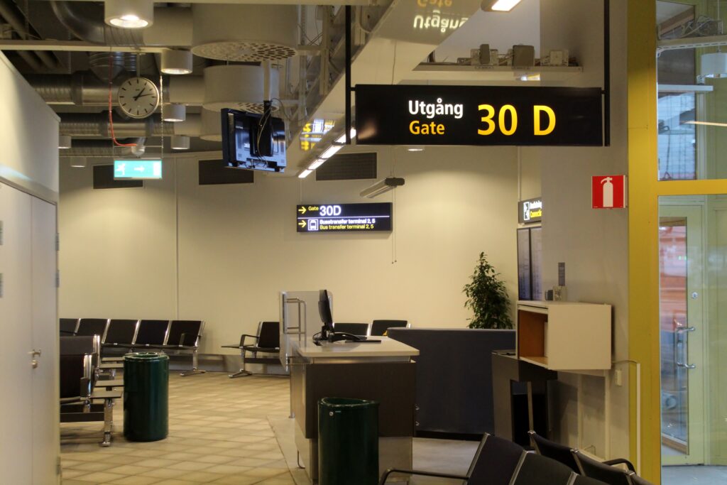 New airside terminal transfer bus at Stockholm Arlanda airport