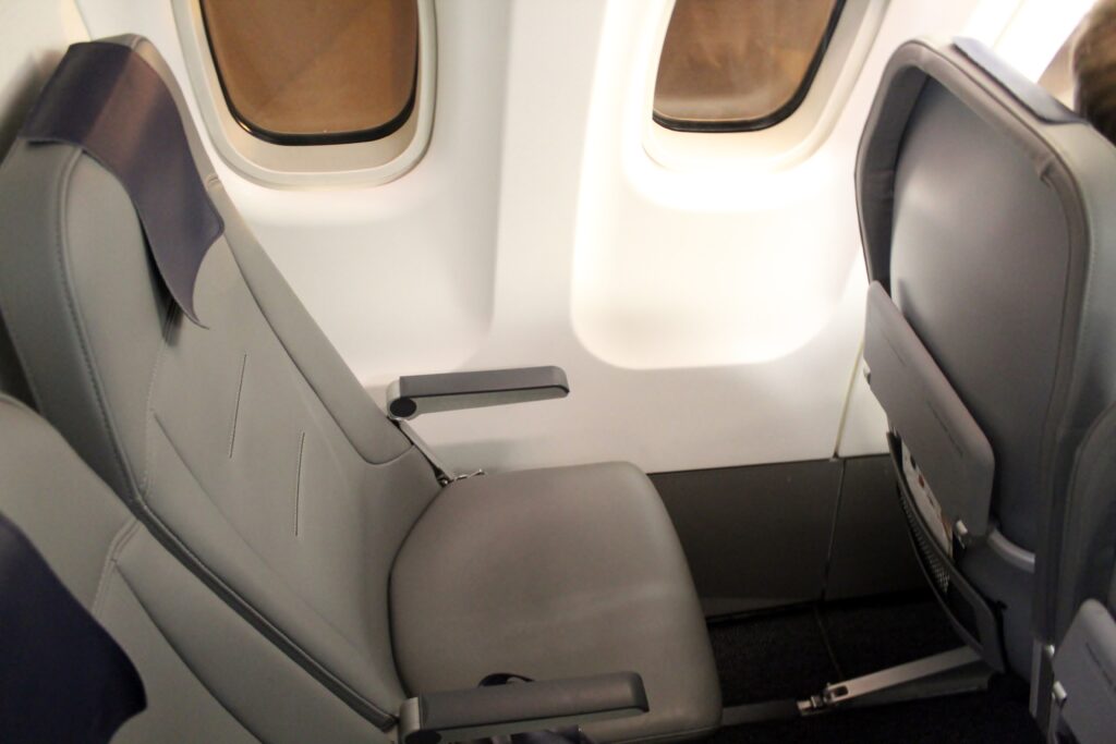The new Finnair Norra Nordic Regional Airlines regional seat in economy class on the ATR-72