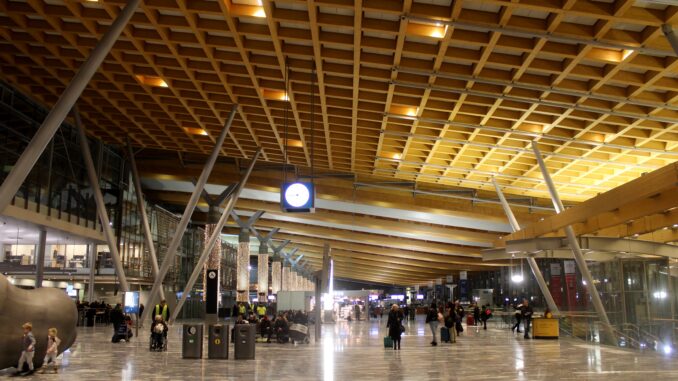The new terminal at Oslo Gardermoen airport
