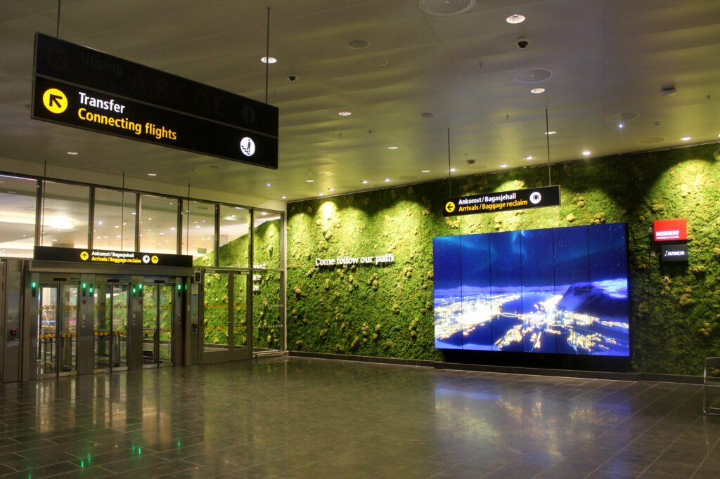 The new terminal at Oslo Gardermoen airport