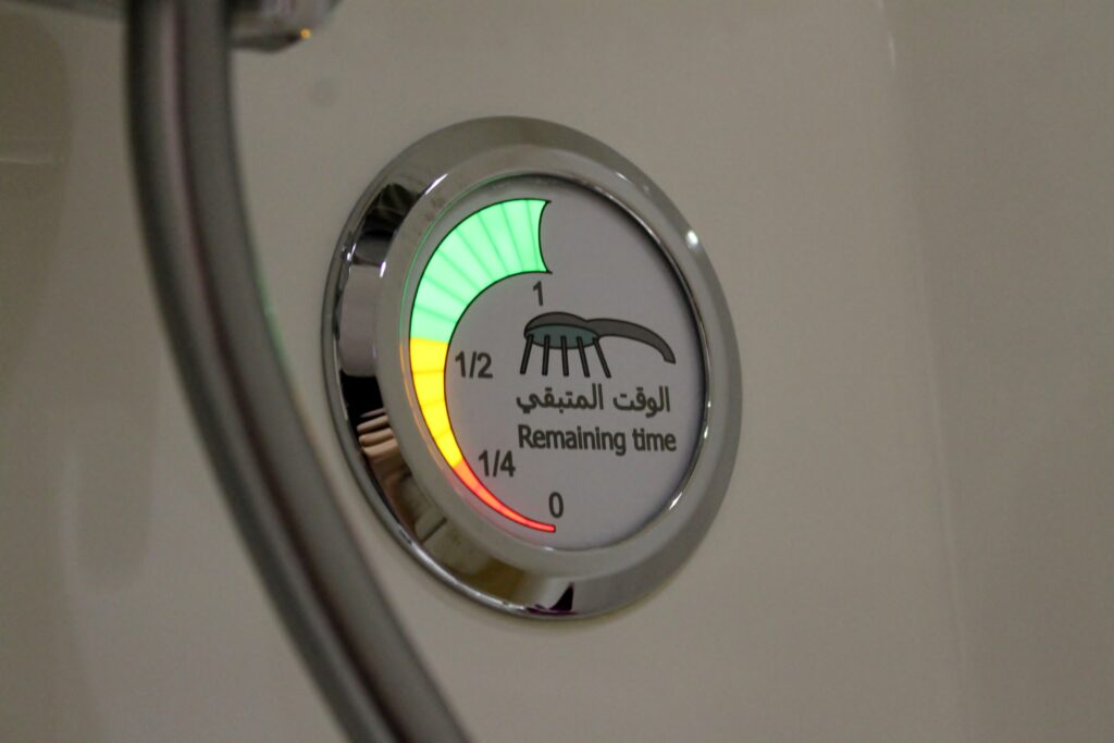 The shower in Emirates First Class on the Airbus A380