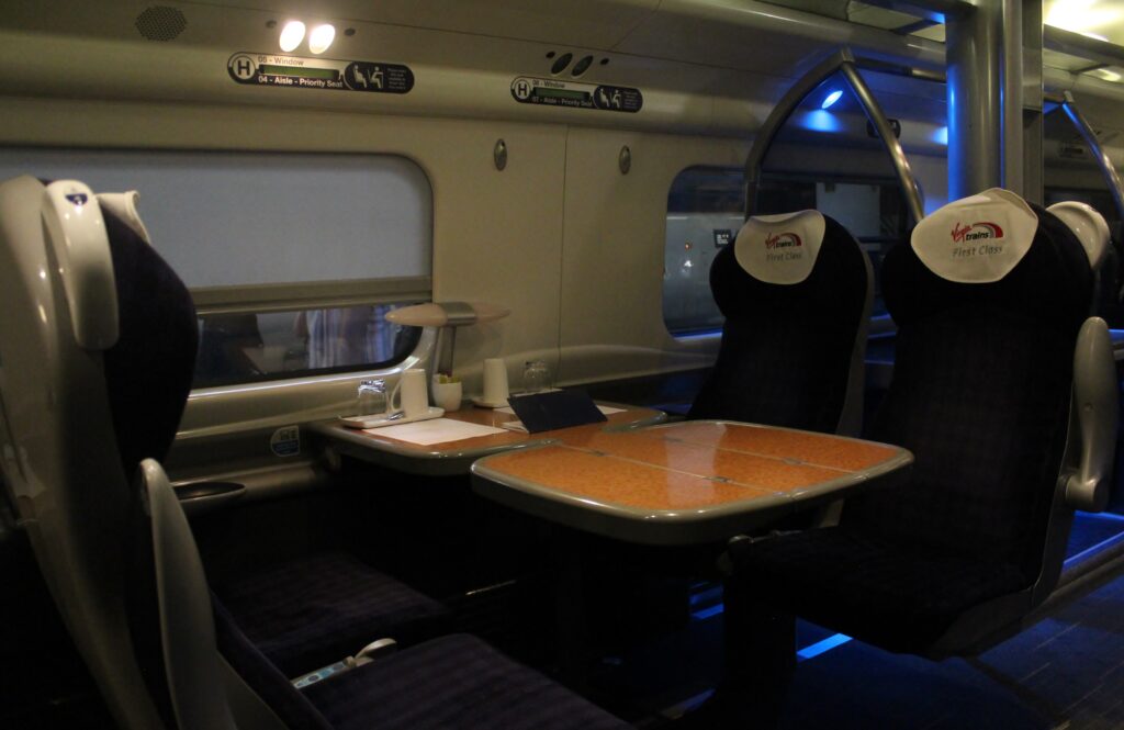 Virgin Trains First Class London Euston-Liverpool