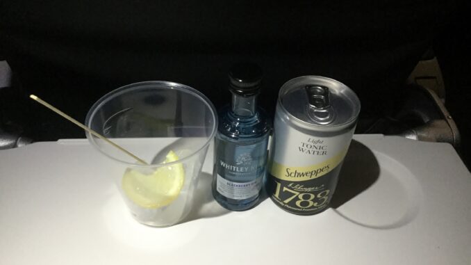 Whitley Neill Blackberry Gin on British Airways
