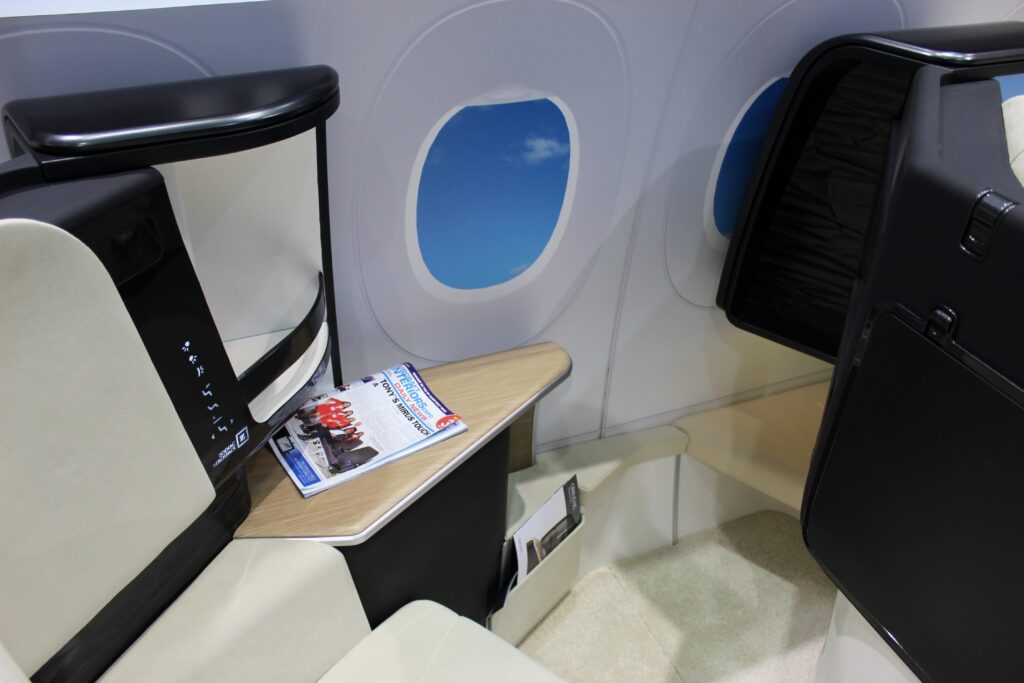 Zodiac Aerospace Cirrus NG business class seat