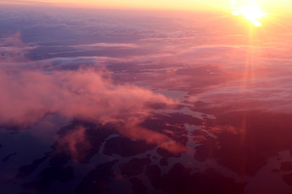 Beautiful sunset over Sweden